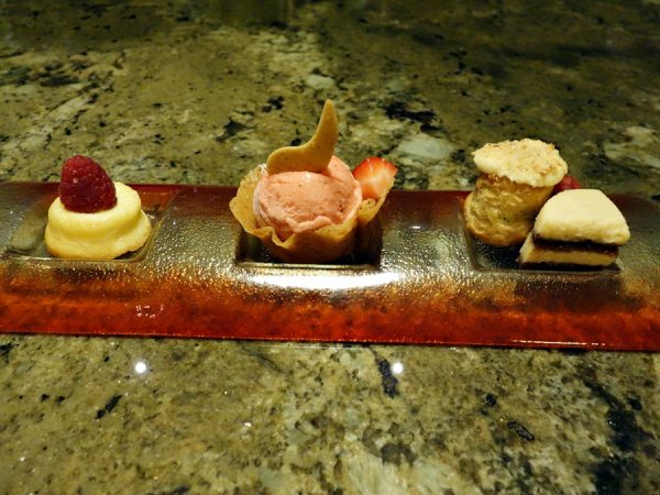 Stuffed, but the Ko kitchen sent out a platter of their Ohana-style signature desserts. Pretty plate, with the Kula strawberry gelato being about as much as we could manage!
