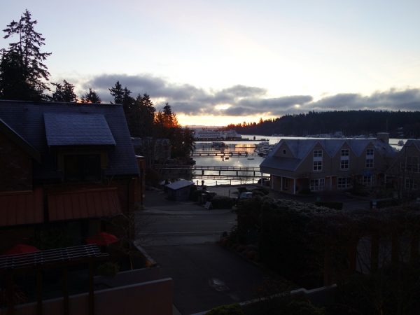 Daybreak view from the Eagle Harbor Inn