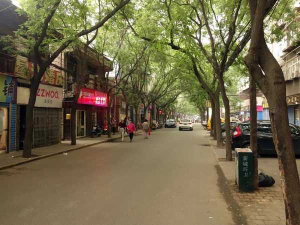 A pleasant street to stroll, close to the Hilton Xi'an